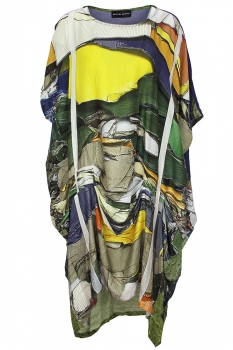 Barbara Bologna Multi-coloured Print Piega Sleeveless Dress