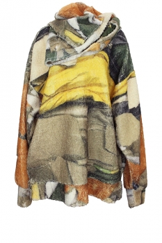 Barbara Bologna Printed Colours Pullover Coat with scarf