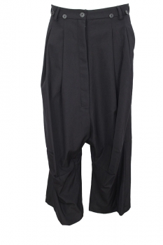 Rundholz Black Low-Drop Crotch Double Pleat Trousers