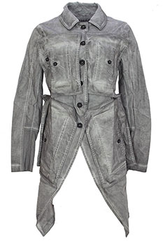  Charcoal Cloud Panelled pocketed Coat