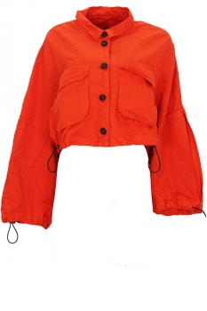 Rundholz Mandarine Overdyed cropped acket