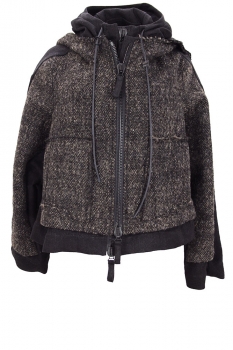 Rundholz Turf Mel Double Layered Hooded Zip Jacket