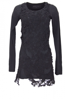Rundholz Black Gloss Long Lace fronted Top