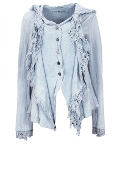Rundholz Sea Fog Lace embellished Hooded  Jacket