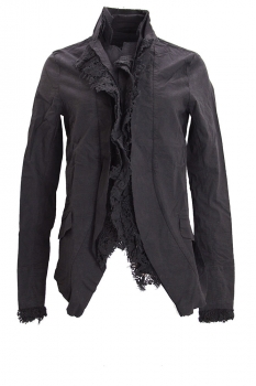 Rundholz Black Gloss Lace detailed Jacket