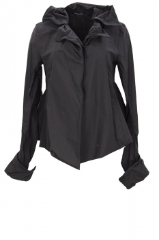 Rundholz Black Blouse with wired collar and cuffs