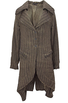 Rundholz Umbra Cloud Over-dyed wide collared Coat