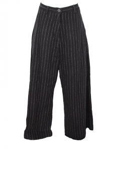 Rundholz Black Stripe Chalk Stripe Wide legged Trousers
