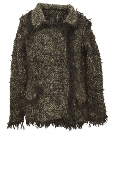 Rundholz Black Jacquard Kniited double-breasted Cardigan Jacket
