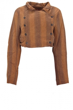 Rundholz Terracotta cloud stripe Short double-breasted striped Jacket