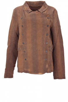 Rundholz Henna Cloud Stripe Long double-breasted striped Jacket