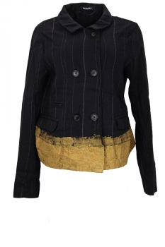 Rundholz Black Stripe with Gold Pinstripe Jacket with gold panel