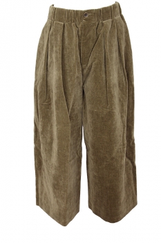 Uma Wang Light Mustard Poetic Velvet Trousers
