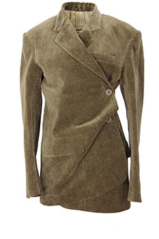 Uma Wang Mustard Velvet Kava Jacket