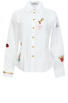 Vivienne Westwood White Embroidered Toulouse Shirt