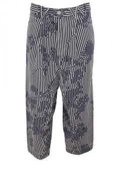 Vivienne Westwood Blue Macca Jeans in Flower Jacquard