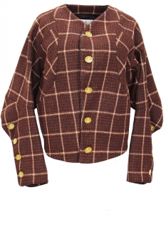 Vivienne Westwood Brown Check Harris Tweed Pourpoint Jacket