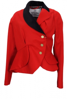 Vivienne Westwood Red and Black Wool Stormy Jacket