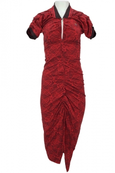 Vivienne Westwood Red Graffiti Short Sleeved Pulling Dress