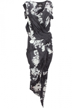 Vivienne Westwood Grey Devore Flowers River Dress
